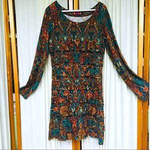 Isle by Melis Kagan long-sleeve cha-cha dress M